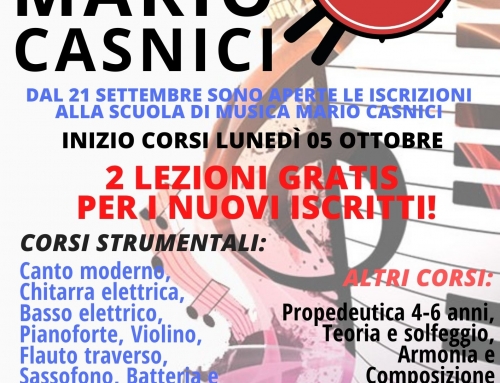 La Scuola Casnici riparte!!!!